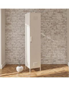 Mission District Metal Storage Cabinet With 1 Door In White
