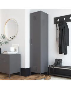 Bradford Metal Storage Cabinet Tall With 1 Door In Grey