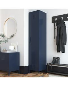 Bradford Metal Storage Cabinet Tall With 1 Door In Navy