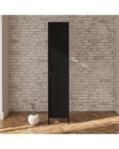 Mission District Metal Storage Cabinet With 1 Door In Black