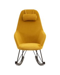 Kolding Fabric Rocking Chair In Yellow
