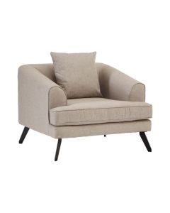 Mylo Fabric Upholstered Armchair In Natural