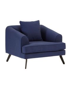 Mylo Fabric Upholstered Armchair In Navy