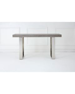 Ulmus Wooden Console Table In Muted Grey