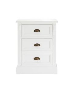 Hardwick Wooden Chest Of 3 Drawers In White