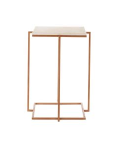 Shalimar Marble Side Table With Gold Finish Legs