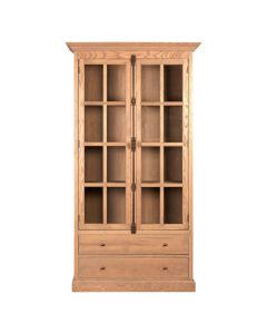 Lyon Wodoen Display Cabinet With 2 Doors And 2 Drawers In Natural