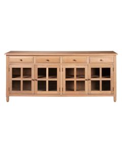 Leith Wooden Sideboard In Natural With 4 Doors And 4 Drawers