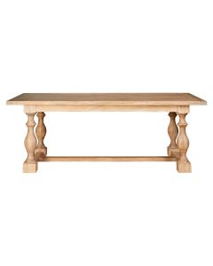 Lyon Rectangular Wooden Dining Table In Burnt Whitewash Oak