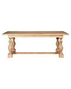 Lyon Rectangular Wooden Dining Table In Burnt Whitewash Oak