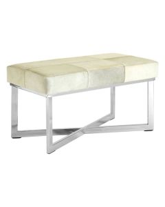 Kensington Townhouse Genuine Leather Seating Bench In Textured