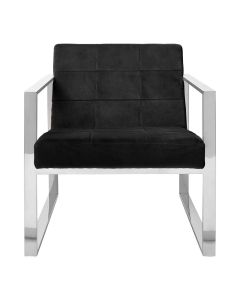 Vogue Velvet Cocktail Chair In Black