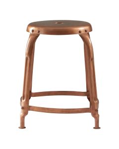 Crest Metal Bar Stool In Copper