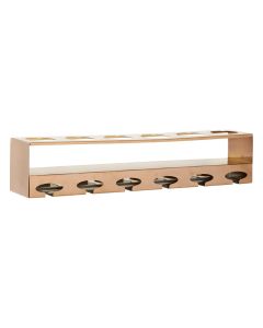 Novo Stainless Steel 6 Bottles Wine Rack In Rose Gold