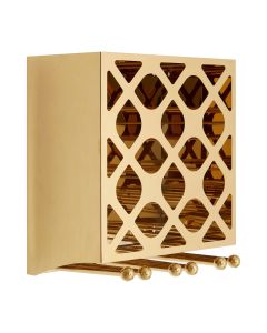 Novo Stainless Steel 12 Bottles Wine Rack In Gold