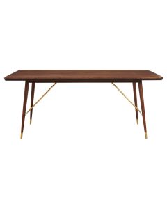 Kenso Rectangular Wooden Dining Table In Walnut
