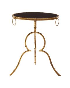 Monroe Tempered Glass Top Accent Table In Black