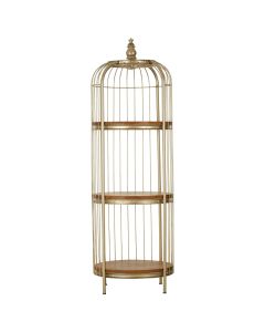 Mantis Metal 3 Tier Shelving Unit In Champagne Gold