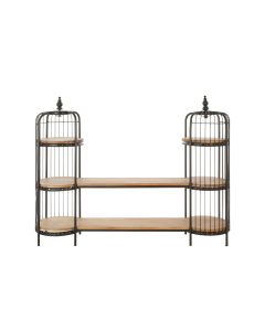 Mantis Long Metal Shelving Unit In Black