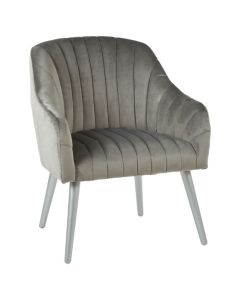 Lleida Fabric Upholstered Armchair In Grey