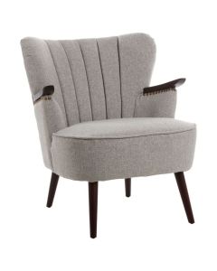 Hyesan Fabric Upholstered Armchair In Taupe