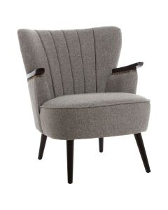 Hyesan Fabric Upholstered Armchair In Grey