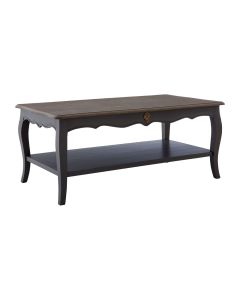 Loire Rectangular Wooden Coffee Table In Dark Grey