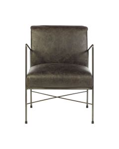 Hoxton Faux Leather Dining Chair In Ebony With Sturdy Iron Legs