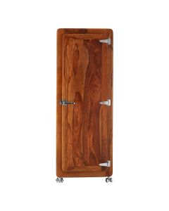 Marwar Tall Wooden Storage Cabinet In Light Teak With 1 Door