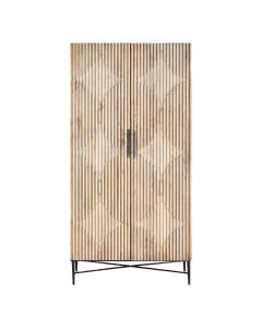 Kyra Elm Wood Wardrobe With 2 Doors In Light Wash