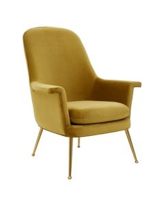 Harli Chenille Fabric Upholstered Armchair In Pistachio