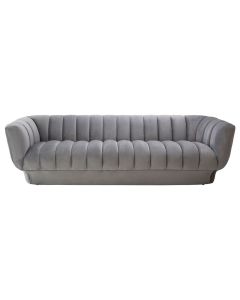 Kenton Fabric 3 Seater Sofa In Light Grey