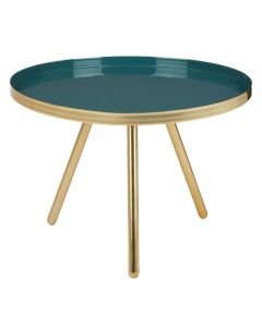 Enox Small Metal Side Table In Diesel Enamel