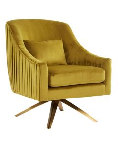 Hendricks Velvet Upholstered Lounge Chair In Pistachio