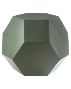 Cadfan Hexagonal Metal Side Table In Grey