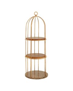 Horizon Small Cage Design Bookshelf In Rose Gold