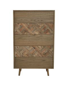Salvar Wooden Chest Of 5 Drawers In Natural