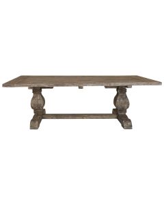 Lovina Rectangular Wooden Dining Table In Rustic Teak