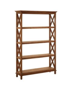 Lovina 4 Tier Wooden Shelving Unit In Antique Brown