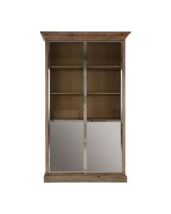 Richmond Wooden Display Cabinet With 2 Glass Doors In Brown