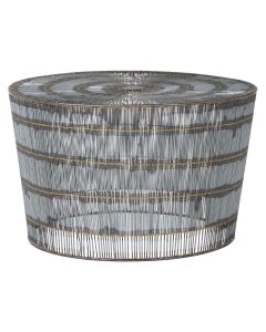 Templar Round Metal Wireframe Coffee Table In Natural