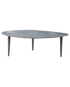 Tarvie Aluminium Angled Side Table In Muted Grey