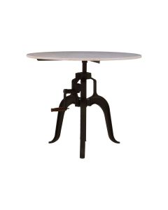 Vasco Small Marble Top Side Table In White With 3 Metal Legs