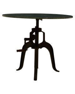 Vasco Small Marble Top Side Table In Green With 3 Metal Legs