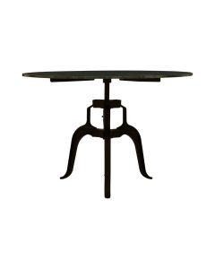Vasco Marble Dining Table In Green With 3 Large Metal Legs