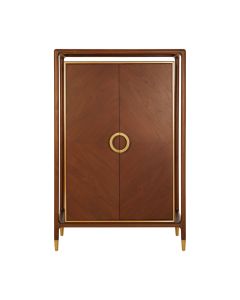 Lino Wooden Storage Cabinet In Rich Walnut With 2 Doors