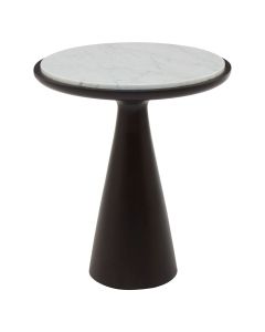 Lino Small Marble Top Side Table In Black
