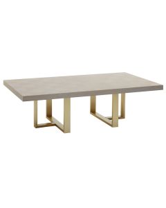 Villi Wooden Coffee Table In Light Oak With Gold Metal Legs