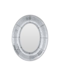 Wren Oval Wall Bedroom Mirror In Antique Silver Frame