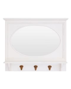 Whitley Wall Bedroom Mirror In Cool White Wooden Frame